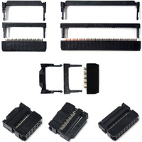 5PCS FC-6/8/10/12/16/20/30/40/50Pin IDC Socket Pin Dual Row Pitch 2.54mm IDC Connector Cable Socket Plug Ribbon Cable Connector
