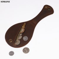 100% Genuine Leather Coin Purse Boston Leather Sap Slap Racket Jacksap Self Defense Tool Multi Function EDC Wallet Waist Bag