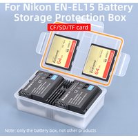 KingMa EN-EL15 ENEL15 Plastic Battery Case Holder Battery Storage Box For Nikon D800 D750 D810A D7200 D7100 D850 D7000 D610