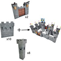 Building Block DIY Fortress Fortification Stronghold Large Fortified Castle educational Bricks Toy For Boy Gift