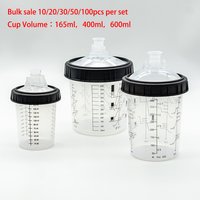 10/20/30/50pcs vente en vrac pistolet de pulvérisation réservoir de peinture pistolet de pulvérisation tasse de mélange 165/400/600ml tasse à mesurer jetable Type H/O tasse rapide