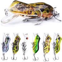 Agoie 63mm/10g Bionic Frog Fishing Lures Topwater Hard Fish Wobbler Artificial Fishing Crank Bait Floating Fishing Tackle