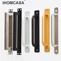 Black Balcony Sliding Door Handle Bedroom Kitchen Furniture Knobs Hardware Pull Stainless Steel And Aluminum Alloy Golden