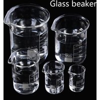 5pcs/set 5/10/25/50/100ml Glass Beaker Laboratory Measuring Cup Glassware For School Study Lab Glass Beaker Set