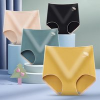 Frauen Baumwolle Unterwäsche Sexy Einfarbig Höschen Mode Komfort Briefs Plus Größe Hohe Taille Nahtlose Weiche Höschen Dessous