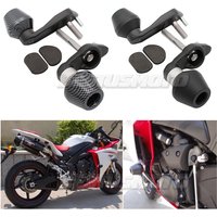 Glissières de cadre noir et carbone pour moto, Protection contre les chutes, pour Yamaha YZF-R1 YZFR1 YZF R1 2009- 2014 2010 2011 2012 2013