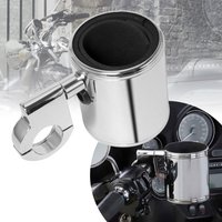 Chrome Motorcycle Cup Holder Adjustable Handlebar Drink Bottle Holder 22mm-32mm For Harley Touring Street Glide FLHR Sportster