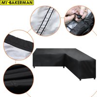 L-förmige Allzweckabdeckungen, Sofabezug, Rattan, Terrasse, Gartenmöbel, Schutzhülle, Staubschutzhüllen für den Außenbereich