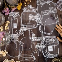20 pcs Dream collector series Decorative PVC Sticker diy Stick Label Diary Stationery Album Journal Transparent bottle Stickers