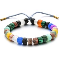 Boho Style Simple Lace Natural Stone Hand-woven Bracelets for Men Women Jewelry Luxury Design Beads Stretch Chakra Bracelet