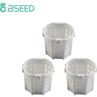 BSEED EU Standard Mounting Box Internal Cassette Wall Switch Socket Wiring Back Box Plastic White 3Pack