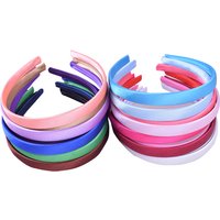 5pcs/lot Satin Covered Headband Ribbon For Girls Hairbands Women Resin Hair Hoop Band Accessories Head Wear