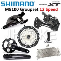 AliExpress Shimano SHIMANO DEORE XT Speed M8100 m7100 Groupset 32T 34T 36T Crankset MTB Mountain Bike Groupset 1x12 Speed 51T Rear Derailleur