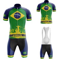 AliExpress DOWNORUP Brazil Men Short Sleeves Cycling Jersey Set Bib Shorts Gel Breathable Pad Breathable Quick Dry