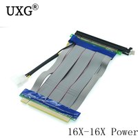 PCI-E 16X to 16X Riser Card Converter PCIe X16 Extender Flexible Ribbon Extension Cable Adapter for Video Graphics Card