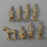Tourist souvenirs in Xi'an China fridge magnets ancient terracotta warriors horses refrigerator Ancient Chinese soldiers sticker
