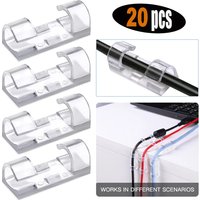 20/5PCS Kabel Organizer Clips Kabel Management Desktop Workstation ABS Draht Manager Kabel Halter Lade Daten Linie spuler