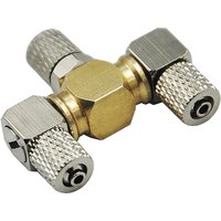 3CH Mini Hydraulic Copper Connector T/Y Type Multi Oil Way Fitting For RC Excavator DIY Engineering Vehicle Model Toy Accessorie