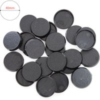 30pcs 40mm Table Base Wargame Miniatures Gaming ABS Round Bases Model for Diorama