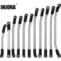 INJORA 11Pcs 313mm Wheelbase Metal Chassis Links Rod End Set for 1/10 RC Crawler Car Axial SCX10 II 90046 Upgrade Parts