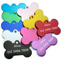 Pet Dog Name Tags Personalized Dog Cat Tags Engraved Cat Dog Puppy Pet ID Name Collar Tag Pendant Pet Accessories Bone Pendant