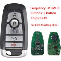 CN 018125 Zamiennik 5-przyciskowego inteligentnego klucza do pilota Ford Mustang 2017+ z chipem 315 MHz 49