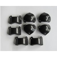 8 Pack Plastic Front Rear Black Plastic Guitar AMP Amplifier Cabinet Corner With Screws For Marshall