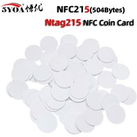 50/10/50pcs NFC Ntag215 Ntag213 216 213 Coin TAG Key 13.56MHz 215 Card Label RFID Ultralight Labels 25 mm diameter Round
