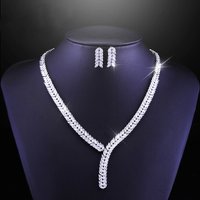 HUAMI Luxury Fine Jewelry Sets Red Water Drop Earring and Pendant Necklace Lady Fashion Crystal Shine Bridal Wedding Jewelry