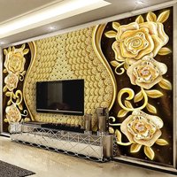 Custom Mural Wallpaper 3D Stereo Diamond Flower Jewelry Luxury Living Room TV Sofa Bedroom Home Backdrop Decor Papel De Parede
