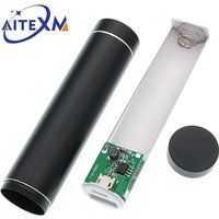 Metall Power Bank DIY Kit Lagerung Fall Box Kostenloser schweißen Anzug 1X 18650 Batterie 5V 1A USB Externe ladegerät smart telefon