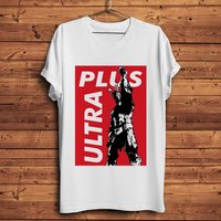 MHA All Might Plus Ultra,funny anime tshirt,men white casual short Tee breathable print,unisex manga Otaku t-shirt,streetwear
