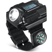 O-Band Light LED Wrist Watch Flashlight Torch Light USB Charging Wrist Model Tactical Rechargeable Up To 100,000 Hours