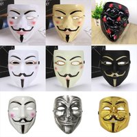 Multiple Colour V for Vendetta Mask Halloween Cosplay Costume Accessory Anonymous Movie Guy Fawkes