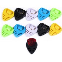 10PCS Guitar Picks Box Durable Plastic Plectrum Case Celluloid Mediator Holders Bass Acoustic Guitar Electric Guitar Accessories