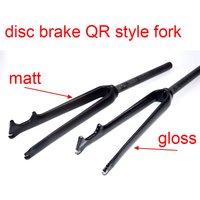 New 700C disc brake carbon front fork 3K Track Road bike Fixed Gear Track bicycle forks hard lightest parts use for 9*100mm hubs