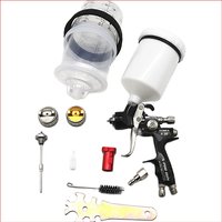 Pistolet de pulvérisation avec pistolet à peinture de voiture 1.3 et 1.7mm, avec réservoir de mélange 600CC et pulvérisateur de peinture de vernis adaptateur/pistolet de pulvérisation d'air/outils
