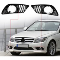 Artudatech Pair Front Bumper Fog Light Grill Set Fit For Mercedes Benz C-Class W204 2008-2010 A2048850353 A2048850253 Car Parts