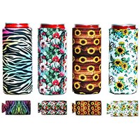 4PCS Beer Cans Slim Cooler Sleeve for 330ml Bottles Insulated Neoprene Thermal Coozie Sleeve Bulk Cola Soda Can