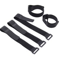 10Pcs Self Adhesive Reusable Cable Tie Nylon Fastener Hook and Loop Strap Cord Ties PC TV Organizer 30cmx2cm