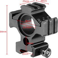 New Scope Mount 30Mm Ring Heavy Duty Low Profile 6 Bolts 20Mm Picatinny Rail W/ Hex Wrench for M16 Gun Lasers Flashlights