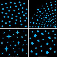 Luminous Stars Wall Stickers Glow in the Dark Moon/Heart/Round Decal for Kids Room Children Bedroom Store Hotel DIY Decoration