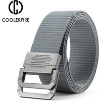 Herren-Gürtel mit Automatikschnalle, Metall-Gurtbandgürtel für Männer, Canvas-Nylon, hochwertiger Riemen, Freizeit, Sport, Studenten, HB009