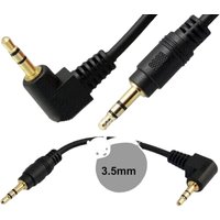 1pc Short 3.5mm Male To Male 90 Degree Right Angled Jack for Car iPod MP3 Aux Auxiliary Audio Cable Cord Line 18cm
