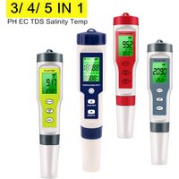 Wielofunkcyjny tester jakości wody PH/TDS/EC/tester zasolenia LCD cyfrowy miernik temperatury czystości wody do basenów akwaria