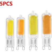 5pcs G9 LED Light Bulbs 220V 5W 7W 10W No Flicker COB LED Lamp Glass Cold White/Warm White Lampada LED Home Chandelier Spotlight