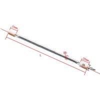 carbon fiber electric quartz heating elements for Heaters, Far infrared quartz heating tube quartz glass tube heater OD10 12mm