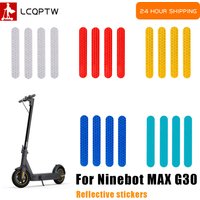 4pcs/set New Front Rear Wheel Cover Eflective Sticker for Ninebot Max G30 Electric Scooter Warning Dustproof Reflective Sticker