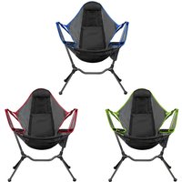 New Folding Chair Outdoor Portable Rocking Chair Park Swing Beach Chair Family Hammock
