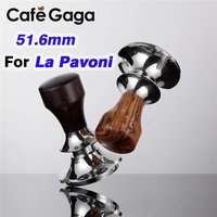 51.6MM for La Pavoni Elasticity Adjustable Coffee Tamper with Scale Lines Stainless Steel Pressure Powder Hammer Espresso Tool